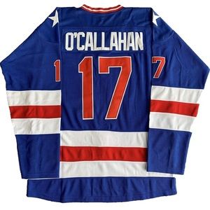 oldtimetown USA Hockey Jersey 1980 Olympic Team Hockey- #17 O’Callahan Jersey